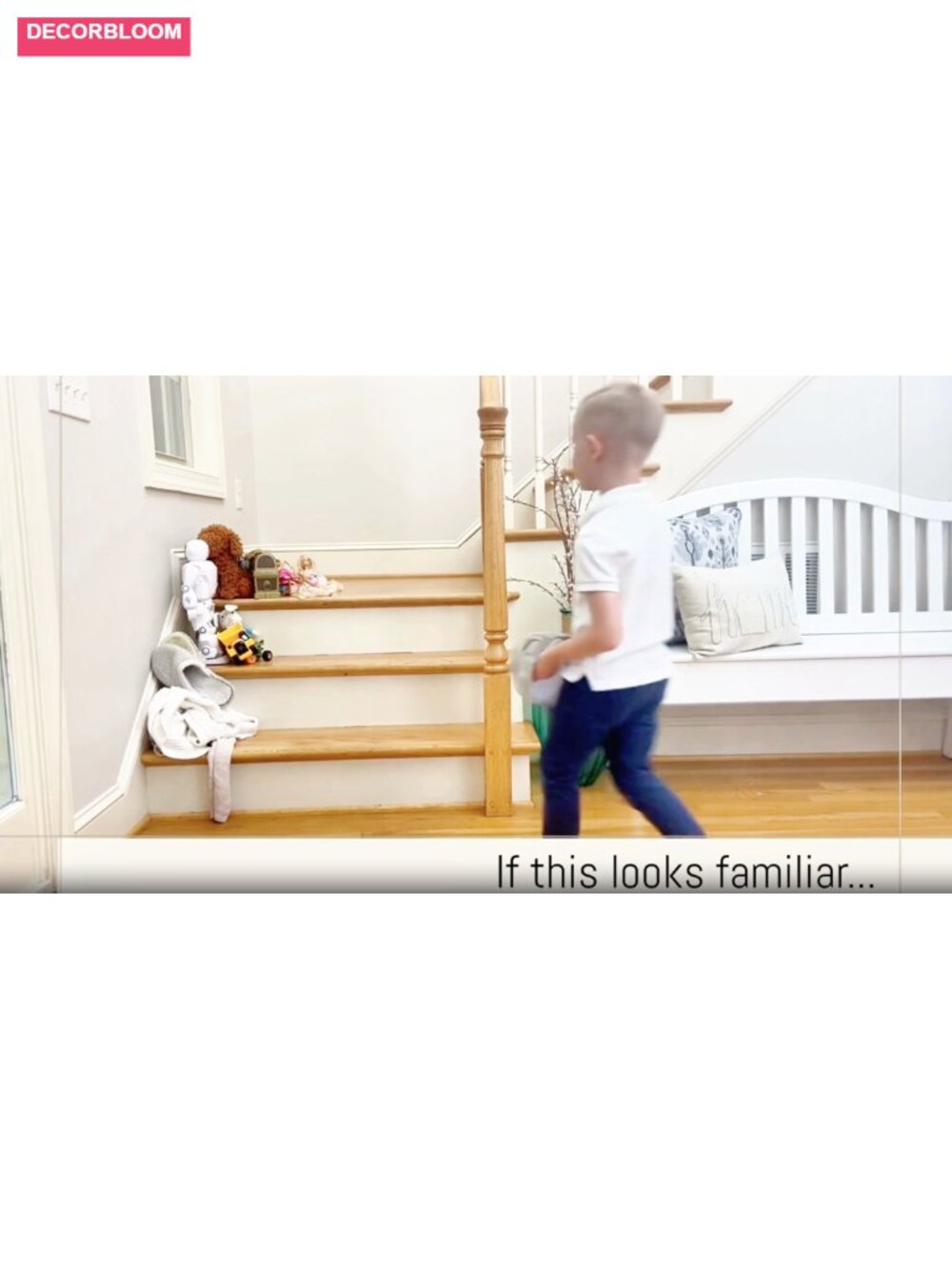 Stair Basket Cotton Rope Storage Laundry Organizer with Handles - Picture 6 of 6